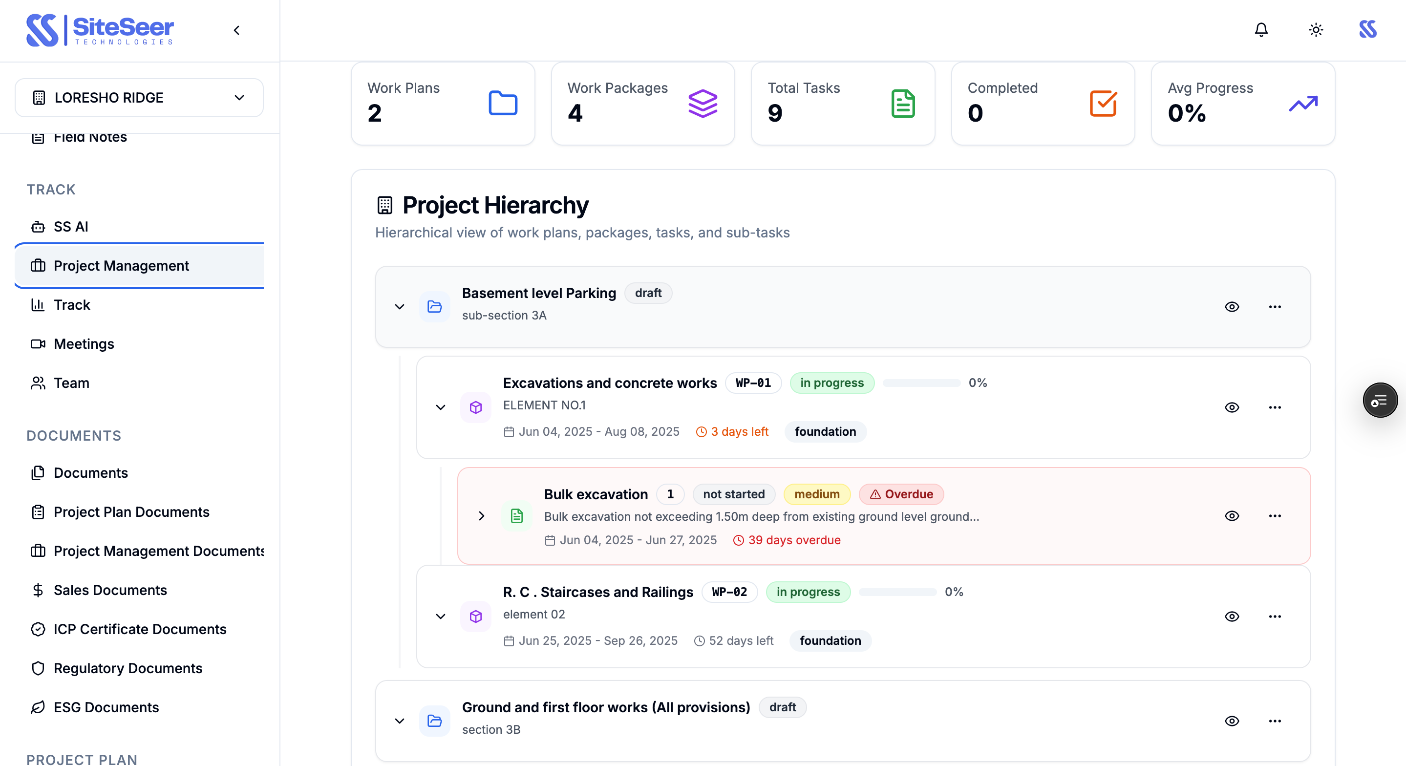 SiteSeer Project Management System