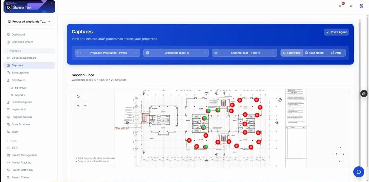 Captures on the floor plan
